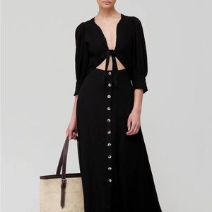 - FREE PEOPLE String Of Hearts cutout Maxi Dress Black XS